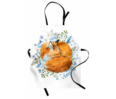 Sleeping Fox Watercolors Apron