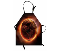 Vivid Burning Earth Heat Apron