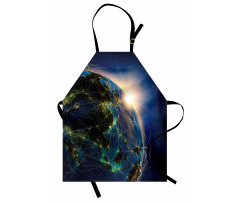 Vivid Globe Space Network Apron