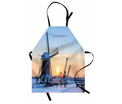 Icy Dutch River Sunset Apron