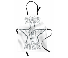 Rock Star Gesture Apron