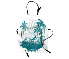 Grunge Tropical Apron