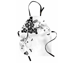 Fern Plants Floral Apron