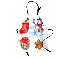 Watercolor Xmas Apron