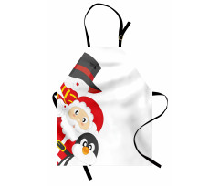 Happy Santa Penguin Apron