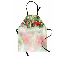 Green Branches Holly Apron