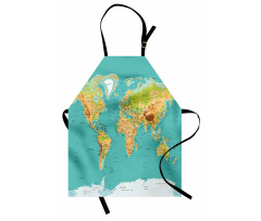 World Geography Continents Apron