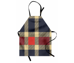 Vintage Plaid Lines Apron