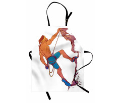 Rock Climber Cliff Sports Apron