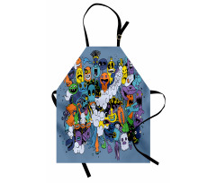Funky Monsters Society Apron