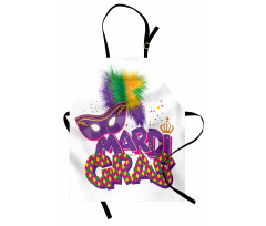 Fluffy Feathers Mask Apron