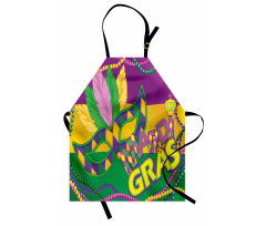 Vivid Beads Feathers Apron