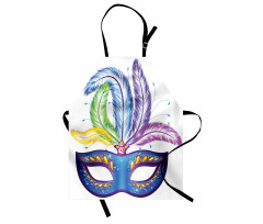 Blue Venetian Mask Apron