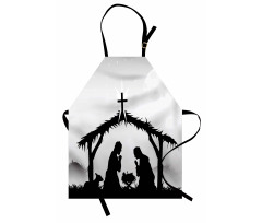 Black Silhouette Barn Sheep Apron