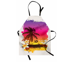 Tropical Beach Sunset Apron