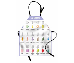 3D Shapes School Theme Apron