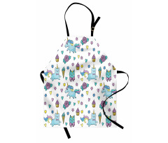 Hearts Stars Floral Apron