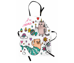 Pug Mermaid Wish Apron