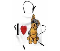 I Love Yorkshire Words Apron