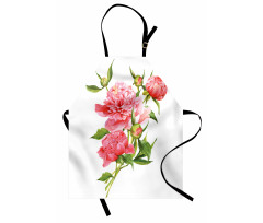 Pink Peonies Bouquet Apron