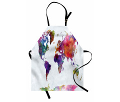 Colorful World Map Apron