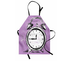 Retro Alarm Clock Grunge Apron
