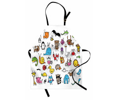 Cartoon Nursery Animals Apron