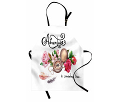 Old Compass Flowers Apron