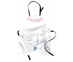 Paper Plane Sketch Apron