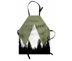 Forest Halftone Style Apron