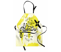 World Map Airplane Apron