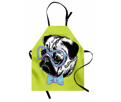 Pug with a Bow Tie Apron