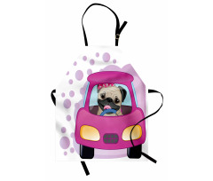 Dog Driving on Car Apron