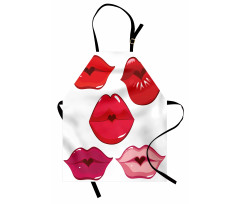 Woman Lips Kiss Affection Art Apron