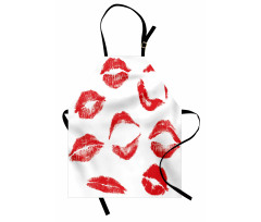 Different Red Kiss Marks Apron