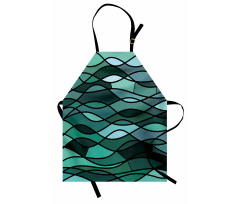 Mosaic Sea Waves Inspired Apron