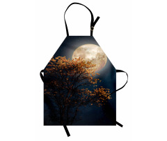 Retro Yellow Flowers Tree Apron