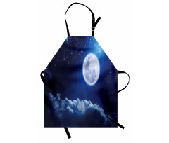 Full Moon Falling Stars Apron