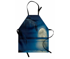 Blue Tropical Beach Image Apron