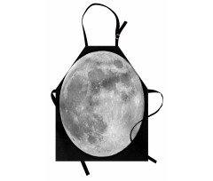 Monochrome Full Moon Art Apron