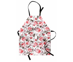 Classic Floral Watercolor Apron