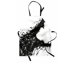 Monochrome Crocodile Apron