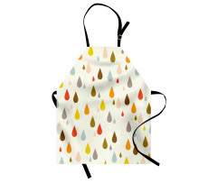 Retro Water Drops Rain Apron