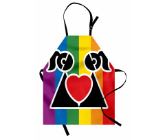 Aşk Mutfak Önlüğü Kadın Eşcinsel Çiftler Duygusal Sevgi İşaret