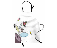 Flower Pot with Blossoms Apron