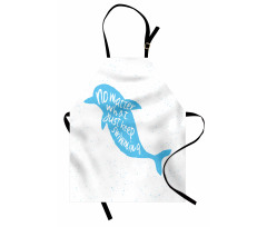 Hand Drawn Sea Mammal Apron