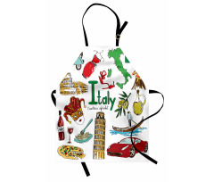 Fun Colorful Sketch Style Apron