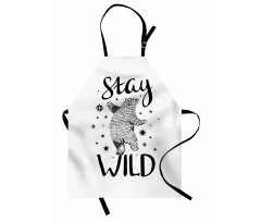 Dancing Bear and Words Apron