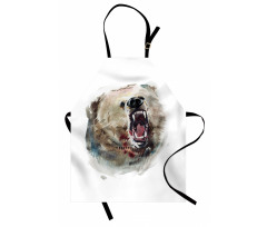 Watercolor Vicious Growl Apron