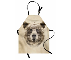 Dotted Animal Head Modern Apron